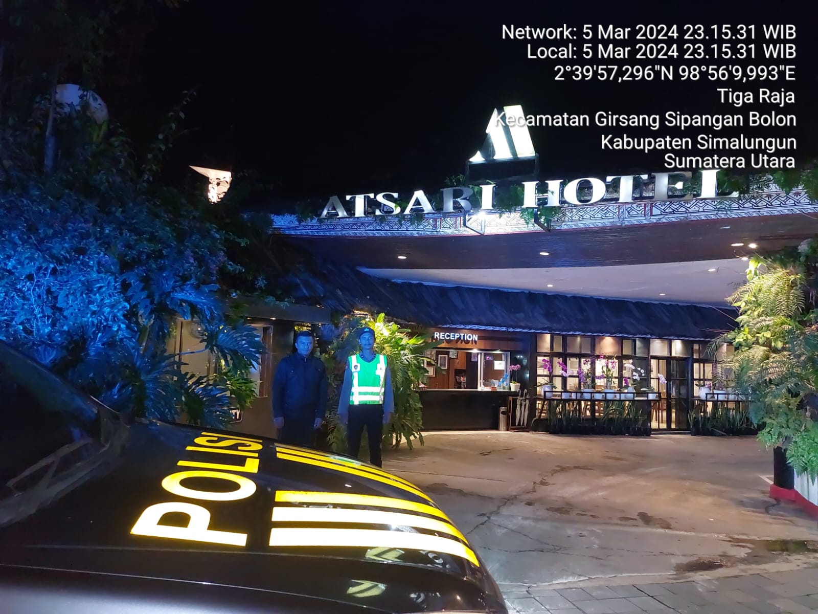 Polsek Parapat Gelar Blue Light Patrol, Jamin Keamanan Malam Hari di Simalungun