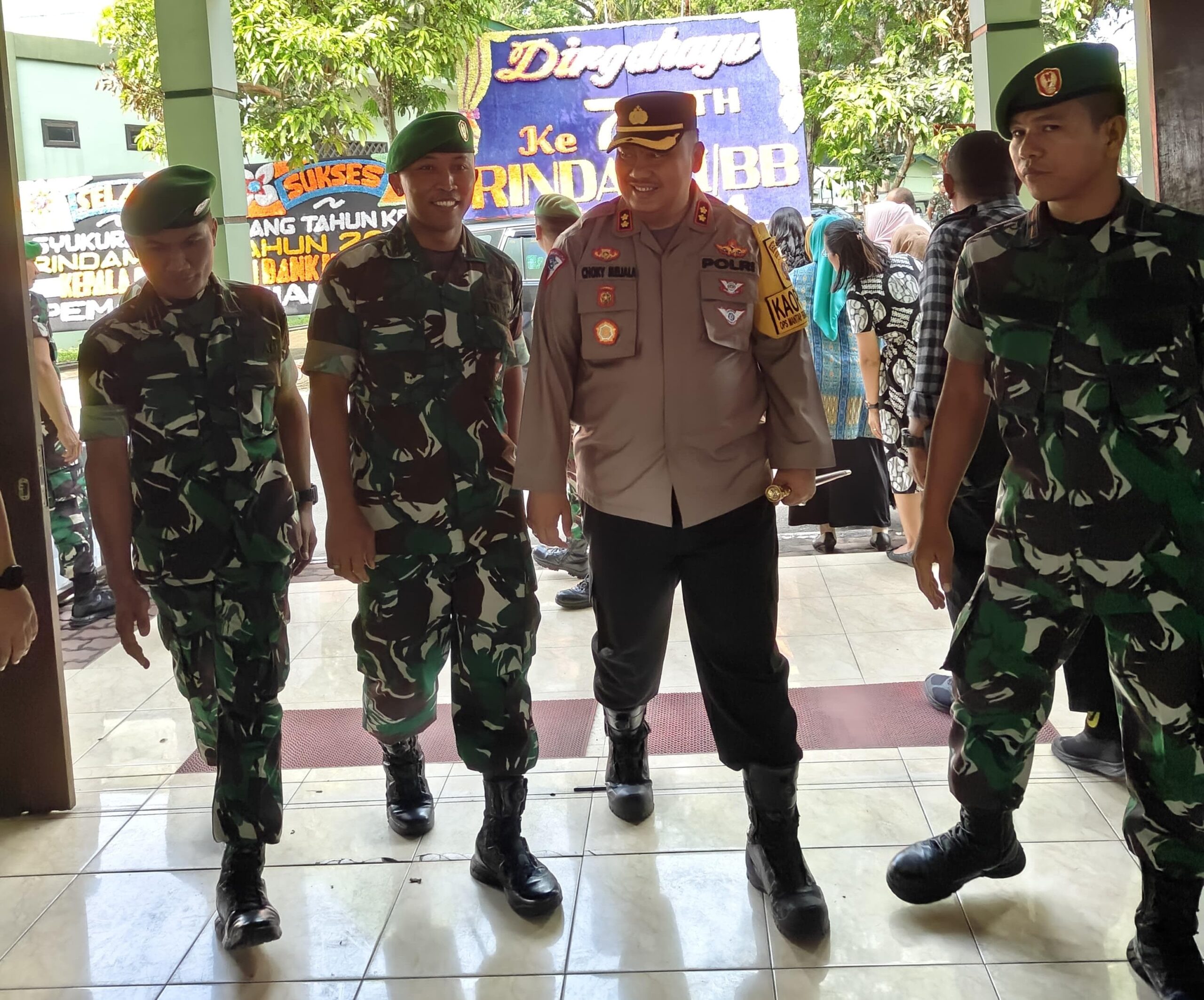 Kapolres Simalungun Hadiri Syukuran peringatan HUT Ke-74 Rindam I/Bukit Barisan, Tingkatkan Sinergitas TNI-Polri