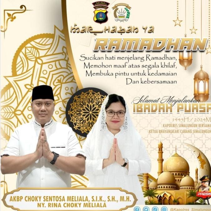 Kapolres Simalungun Bersama Ketua Bhayangkari Cabang Simalungun Sambut Ramadhan 1445 H Dengan Pesan Persatuan dan Kedamaian