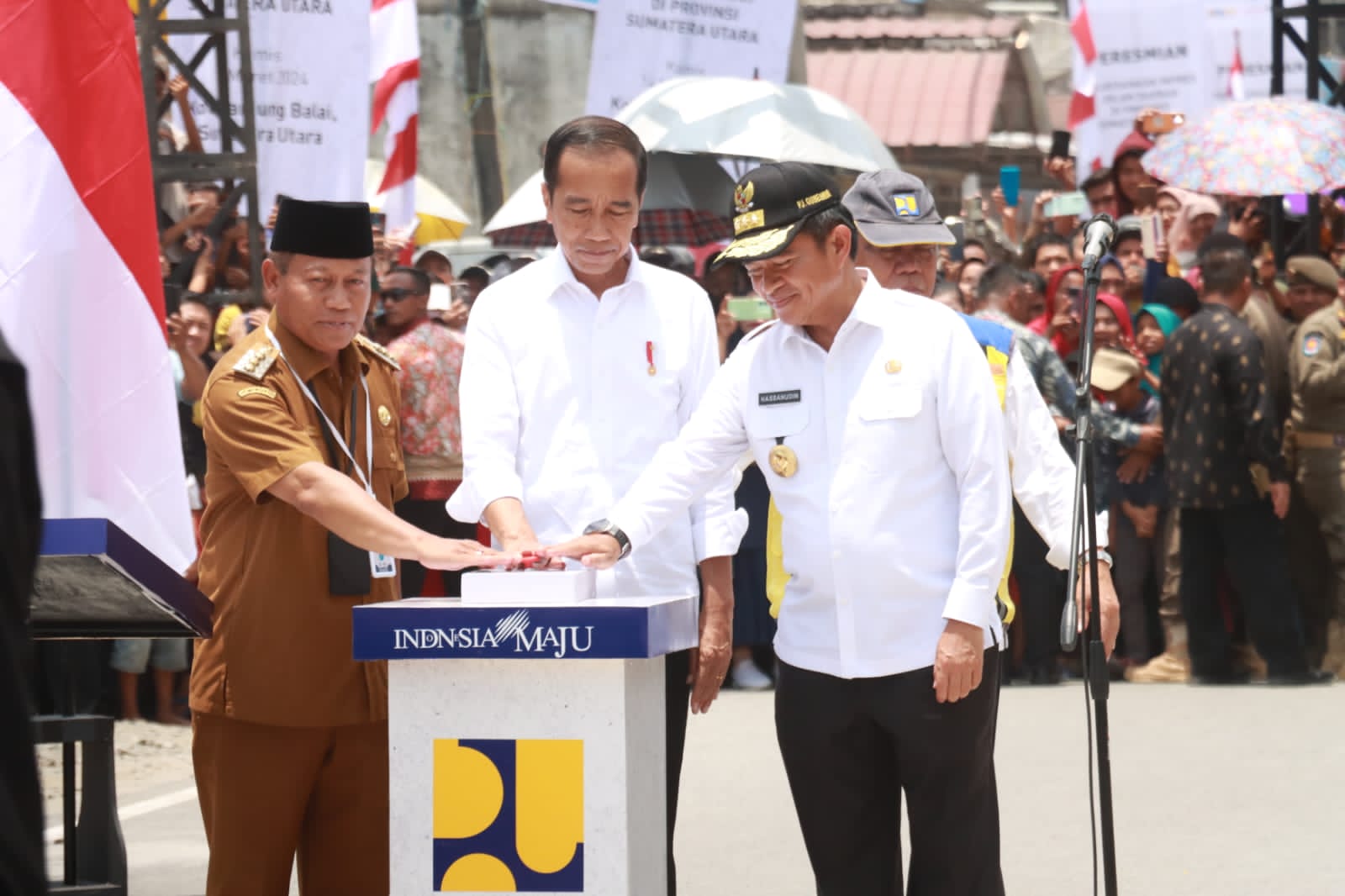 Kapolres Simalungun Hadiri Peresmian Inpres untuk Perbaikan Jalan Daerah di Sumut oleh Presiden Joko Widodo