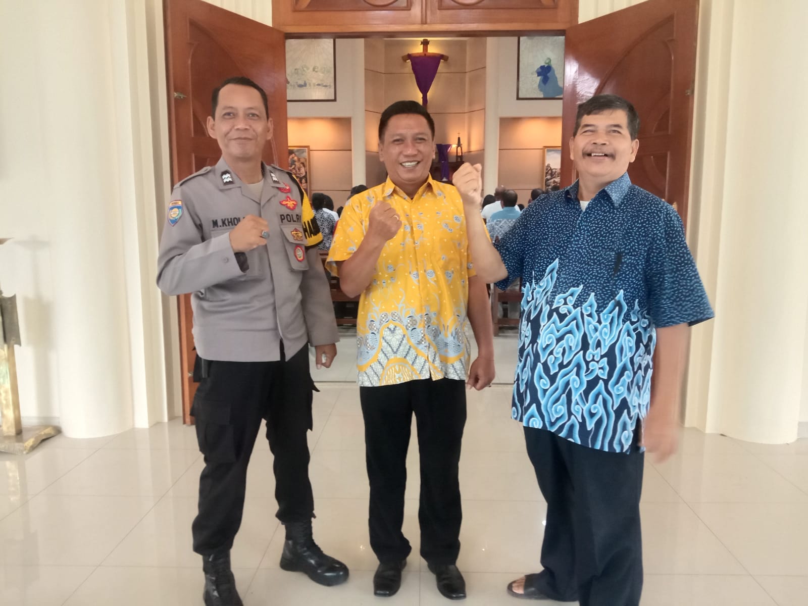 Bhabinkamtibma Wilayah Hukum Polsek Megamendung melaksanakan pengamanan Gereja Youkubus Rosuul