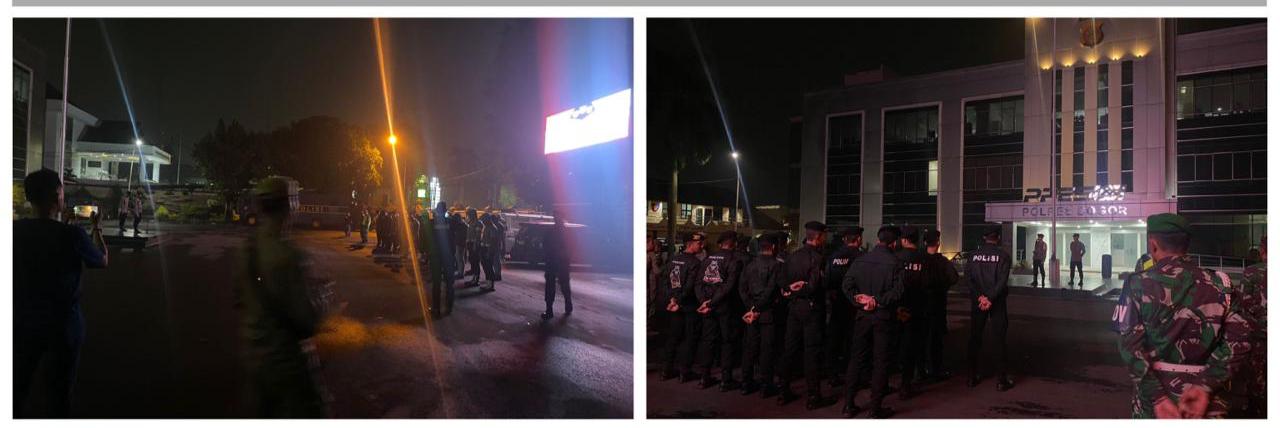 Pelaksanaan Apel Patroli Gabungan Dalam Rangka Cipta Kondisi di Wilayah Hukum Polres Bogor