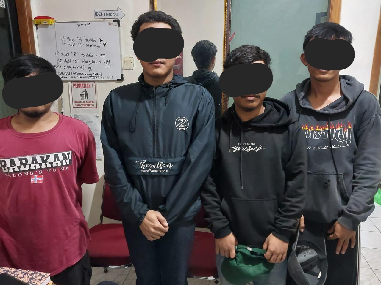 Polsek Rancabungur Amankan 4 (Empat) Orang Terduga Pelaku Pengeroyokan Di Desa Bantarjaya