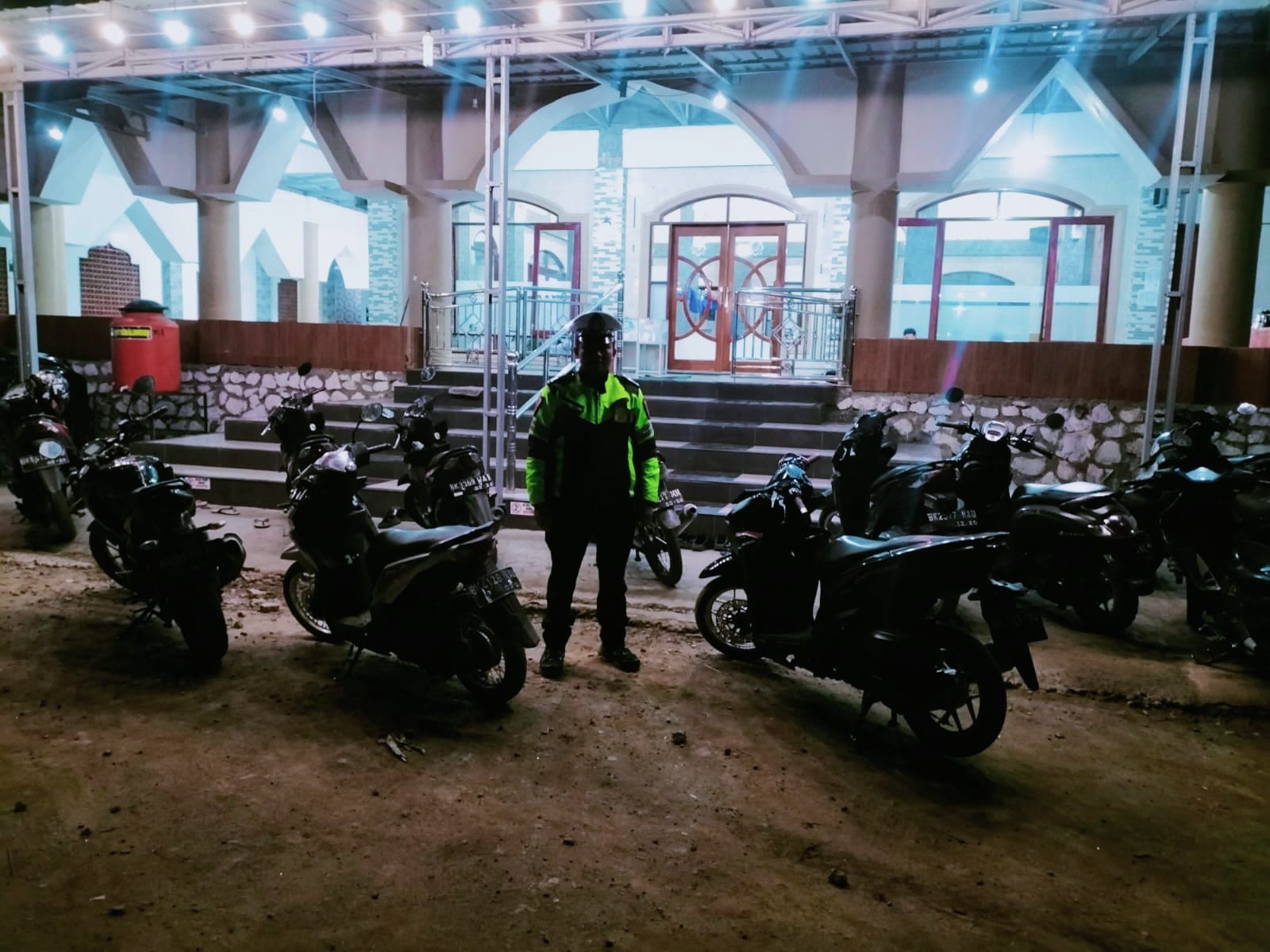 Sat Lantas Polres Simalungun Gelar Blue Light Patrol Jaga Kenyamanan Sholat Tarawih