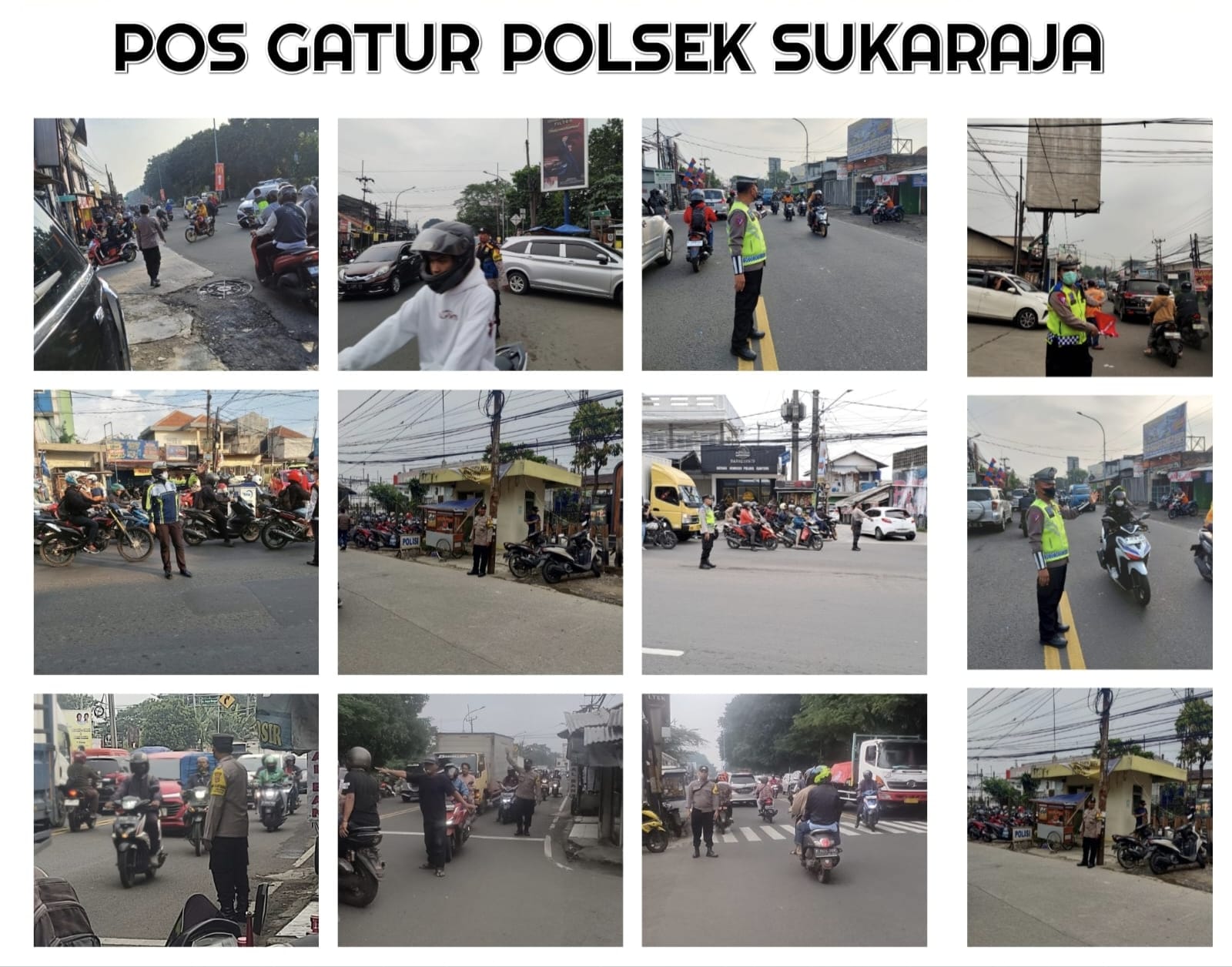 Personel Polsek Sukaraja Polres Bogor Melaksanakan Giat Pengamanan Pos Operasi Ketupat 2024