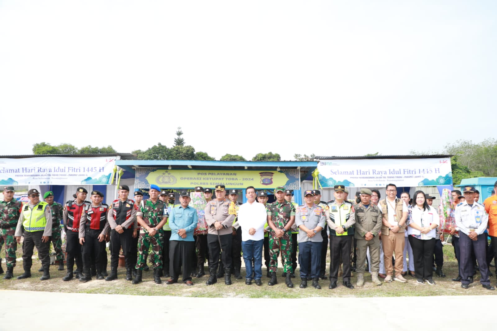 Kapolres dan Forkopimda Simalungun Lakukan Pengecekan Pos Pam Jelang Idul Fitri 1445H/2024M