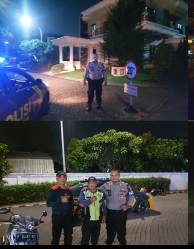 Polsek Gunung Putri Laksanakan Patroli Dan Cek Perumahan Untuk Berikan Rasa Aman Bagi Para Pemudik Yang Meninggalkan Rumahnya Dalam Keadaan Kosong