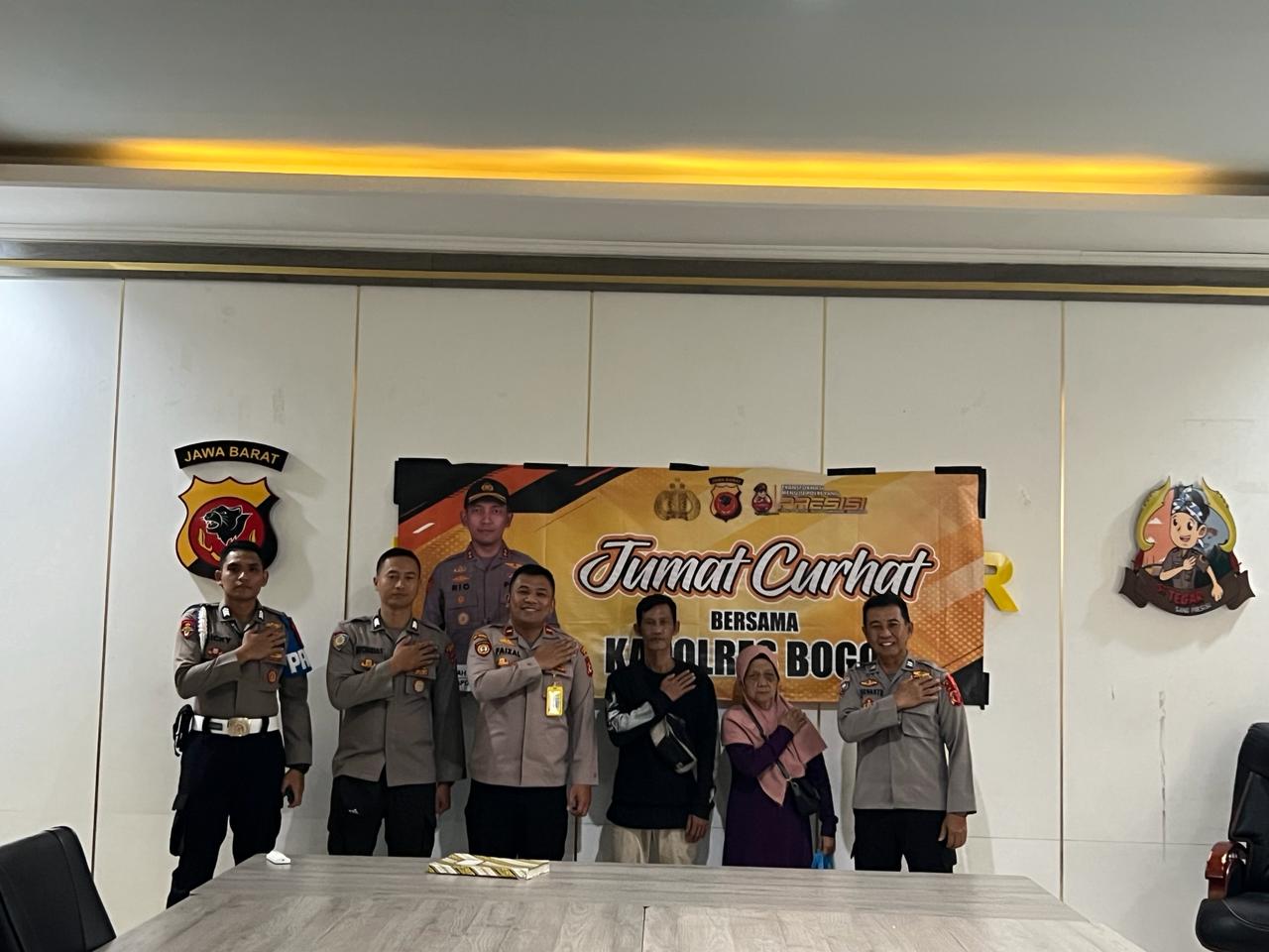 PROGRAM JUMAT CURHAT POLRES BOGOR SIAP TANGANI MASALAH CURHATTAN MASYARAKAT KAB BOGOR