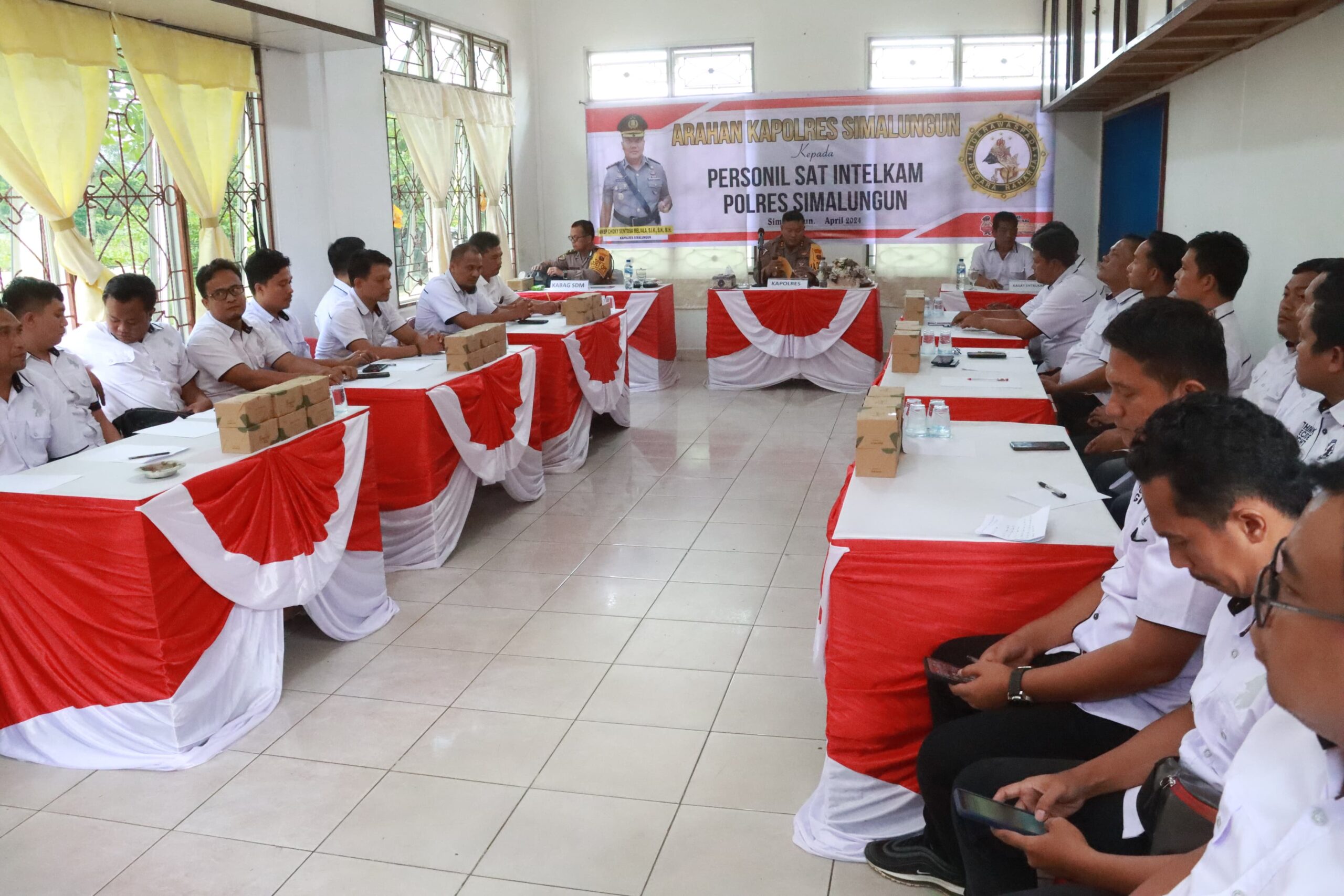 Kapolres Simalungun Pimpin Arahan Kinerja Personel Sat Intelkam Mampu Bekerja Lebih Tajam