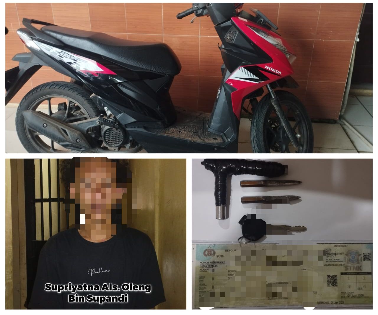 Gerak Cepat Polsek Jasinga ungkap pelaku Curanmor