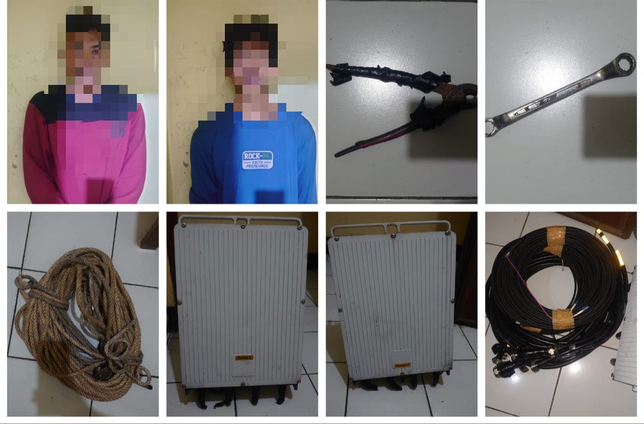 Polsek Cijeruk Amankan Diduga Pelaku Pencurian Material Telekomunikasi
