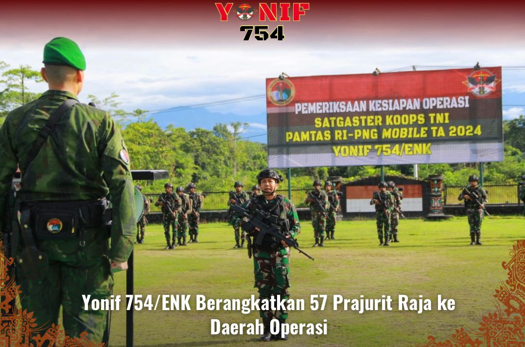 Yonif 754/ENK Lepas 57 Prajurit Untuk Berbakti Kepada Ibu Pertiwi