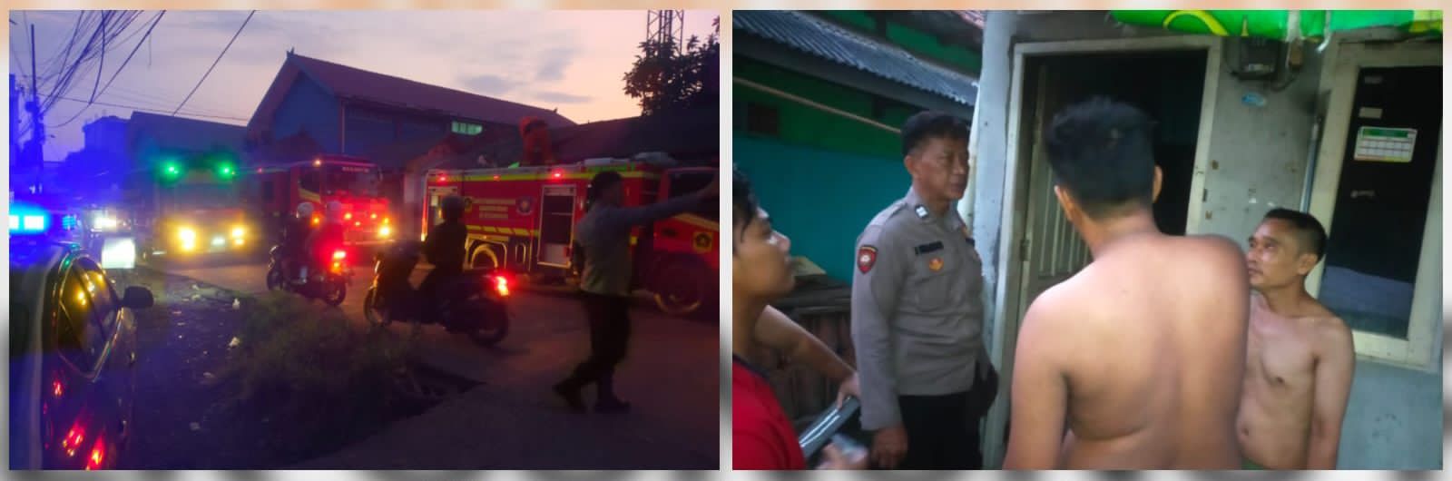 Polsek Gunung Putri Lakukan Penyelidikan Terkait Kebakaran Kontrakan di Gunung Putri, Seorang Pedagang Alami Luka Bakar Serius