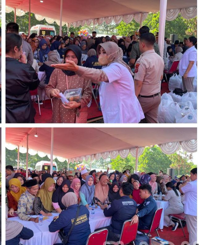 SSDM Polri Bersama Polres Bogor Beserta Jajaran Berikan Pelayanan Bhakti Kesehatan Gratis Kepada Masyarakat Jasinga Kabupaten Bogor, Dalam Rangka Menyambut Hut Bhayangkara Ke 78 Tanggal 1 Juli 2024 Mendatang