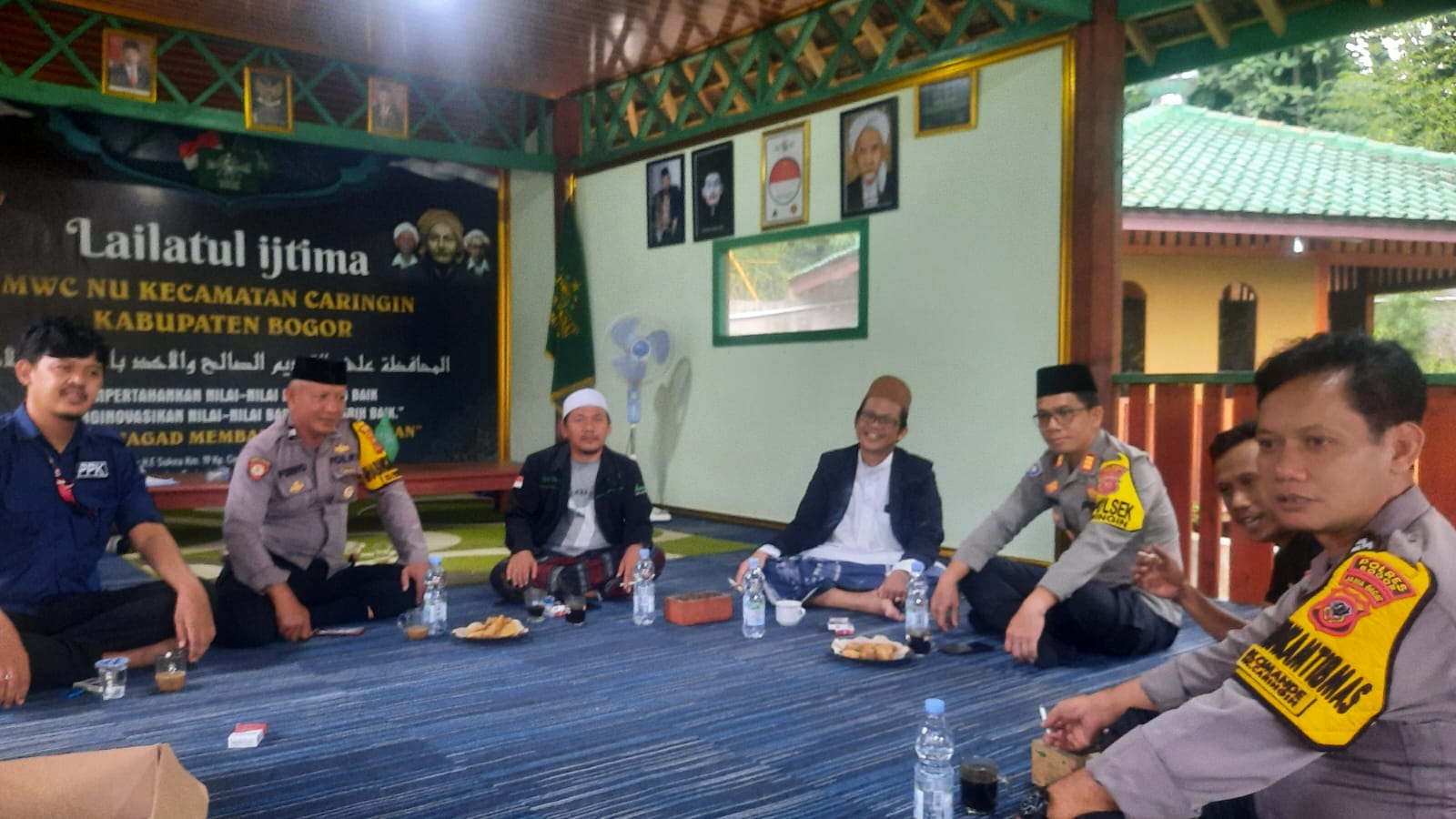 Kapolsek Caringin Polres Bogor Silaturahmi dengan Pengurus MWC NU Kec Caringin