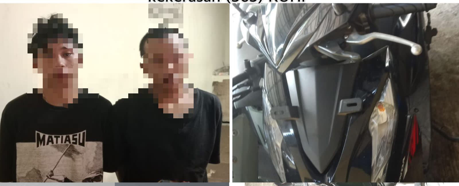 Polsek Cileungsi Berhasil Ungkap Kasus Pencurian dengan Kekerasan