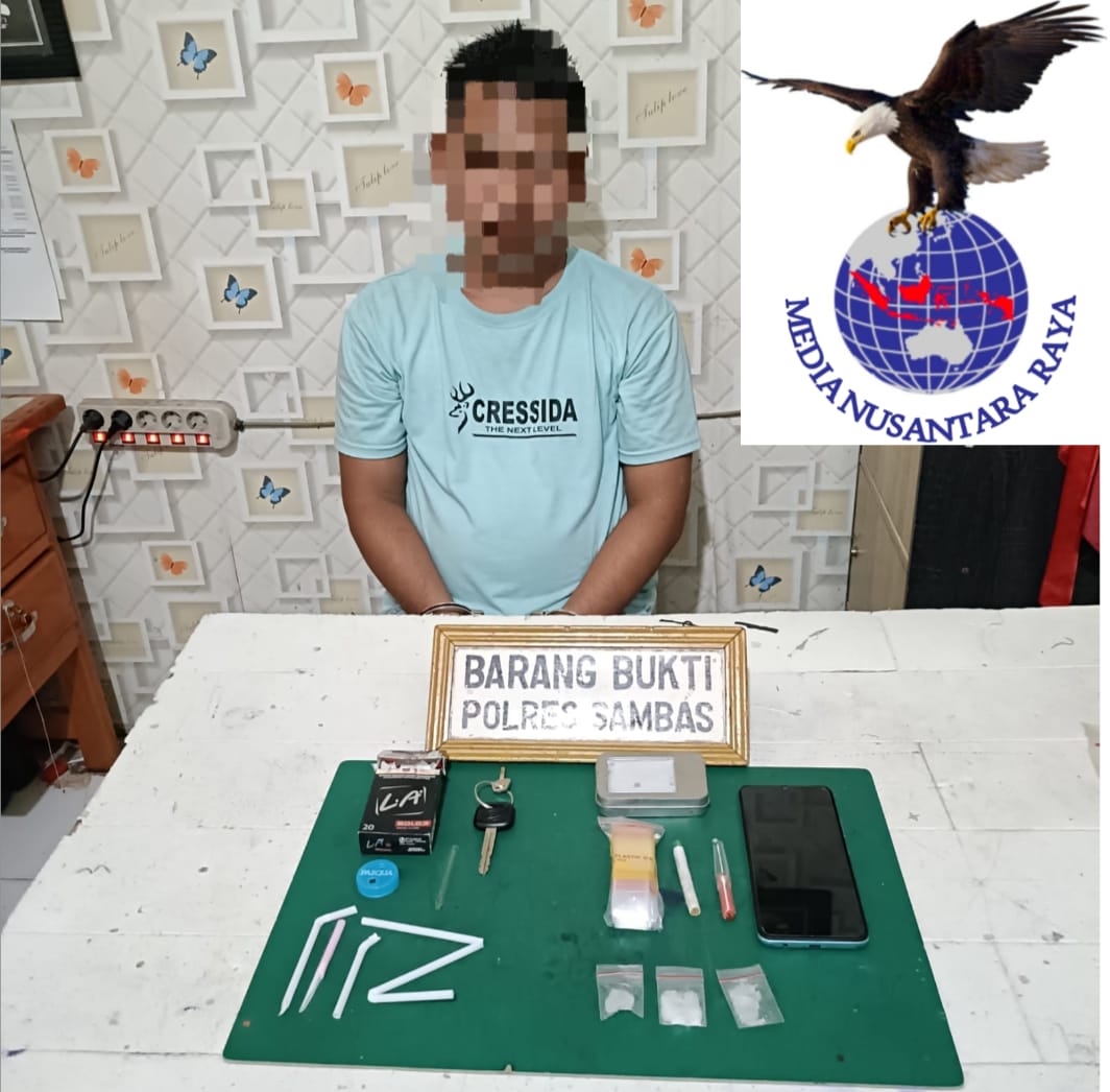 Polisi Berhasil Ringkus Pengedar Narkotika Jenis Shabu di Kecamatan Subah KALBAR