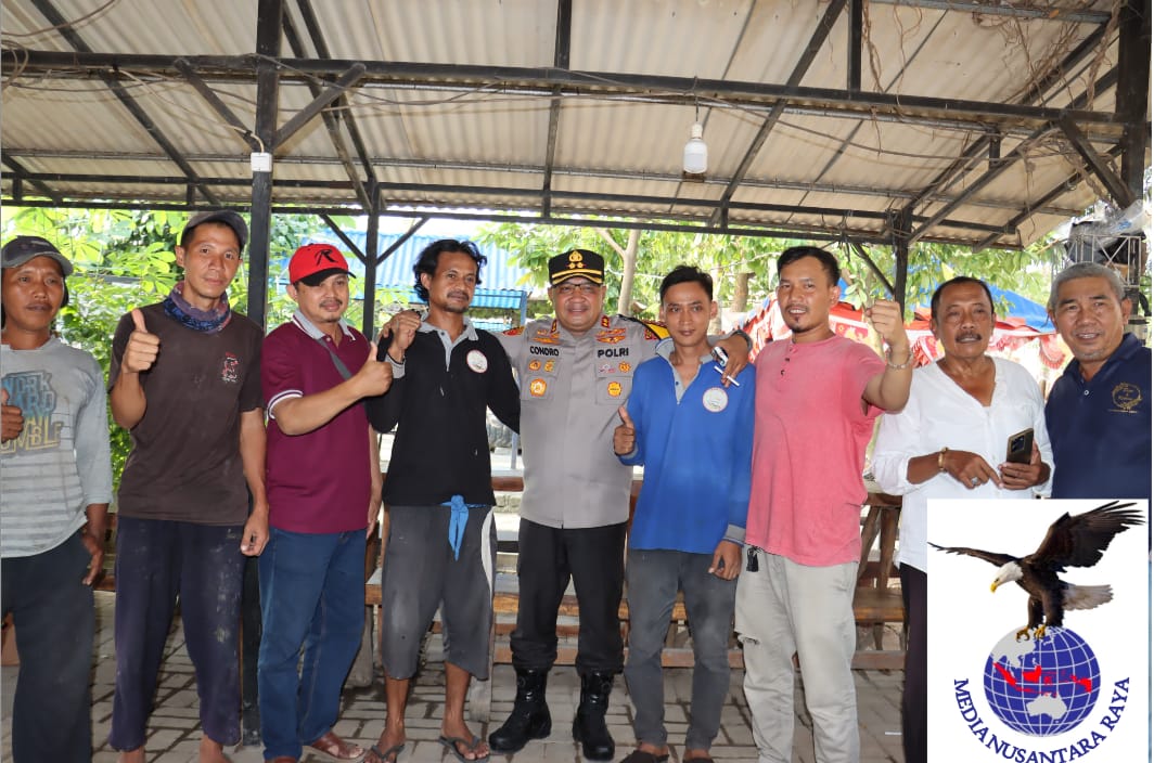 Dalam Rangka Silahturahmi Kapolres Serang Menyambangi Pengrajin Batu Fosil di Desa Parigi Cikande