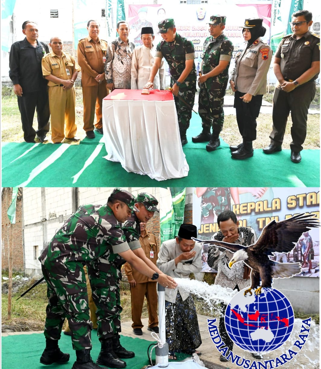Komandan Korem 074/Warastratama di Dampingi Dandim 0726/Sukoharjo Resmikan Sumur Bor di Ponpes Azzayadiy