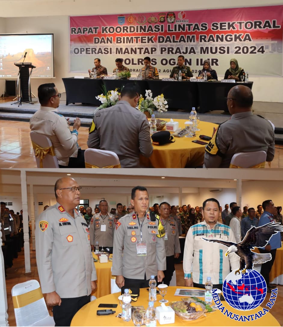 Kapolres Ogan Ilir (OI) Gelar Rapat Koordinasi Lintas Sektoral dan Bimtek Operasi Mantap Praja Musi 2024