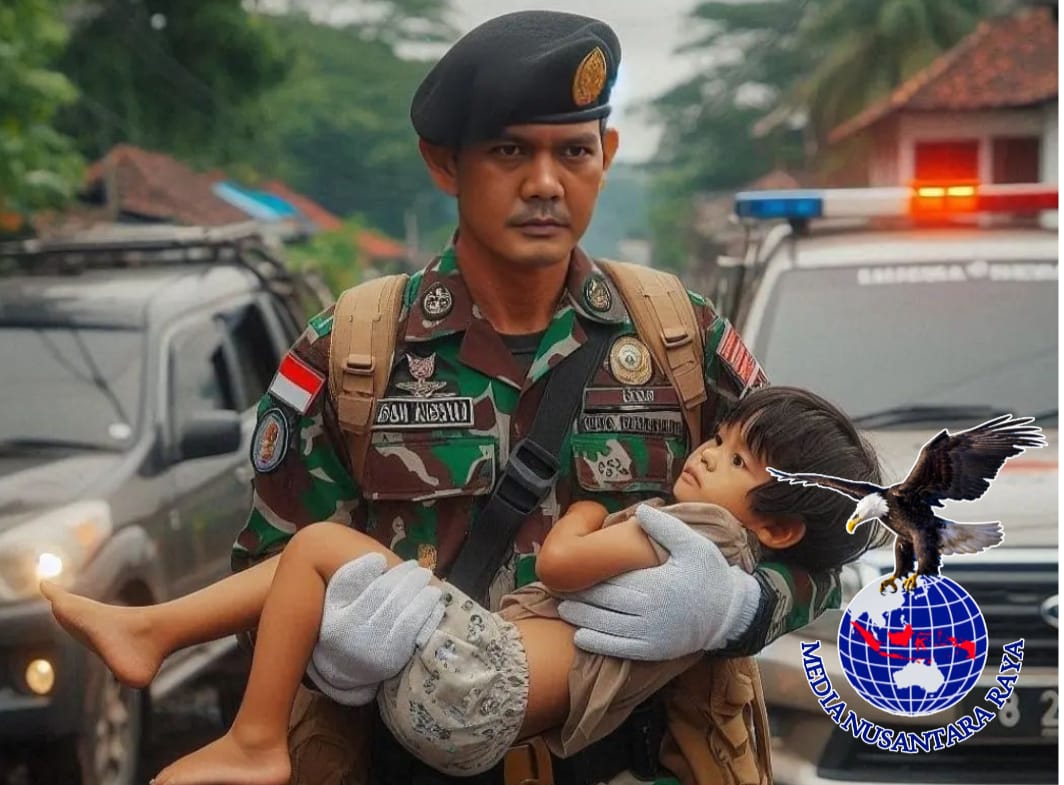 Babinsa Kodim 0410/Kota Bandar Lampung Selamatkan Bocah Kecelakaan Lalu Lintas di Depan Alfamart Bumi Sukarame Damai