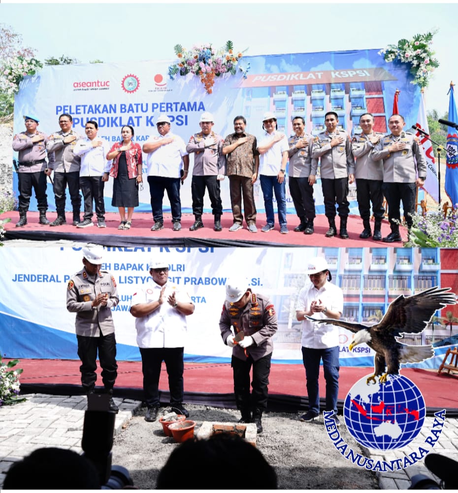Kapolri Listyo Sigit Prabowo Laksanakan Peletakan Batu Pertama Pembangunan Gedung Pusdiklat ( KSPSI ATUC ) di Jatiluhur Purwakarta