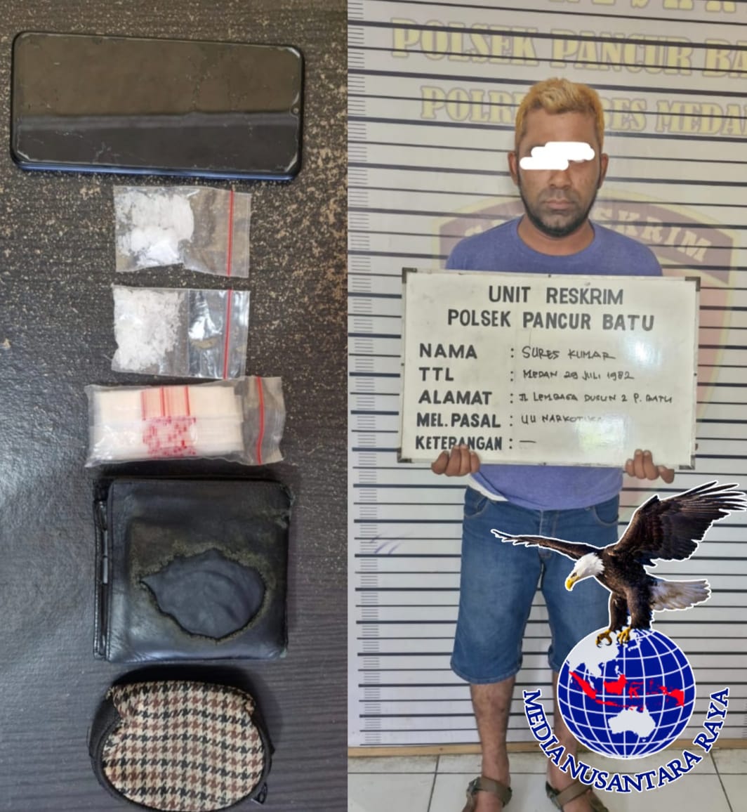 Panit Reskrim Polsek Pancur Batu Ipda R.K Sitepu Pimpin Penangkapan Pengedar Narkoba di Pancur Batu