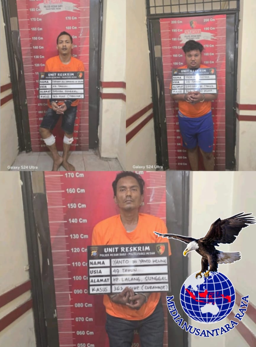 Kapolsek Medan Baru Berhasil Ringkus 3 Pelaku Curanmor yang Resahkan Warga