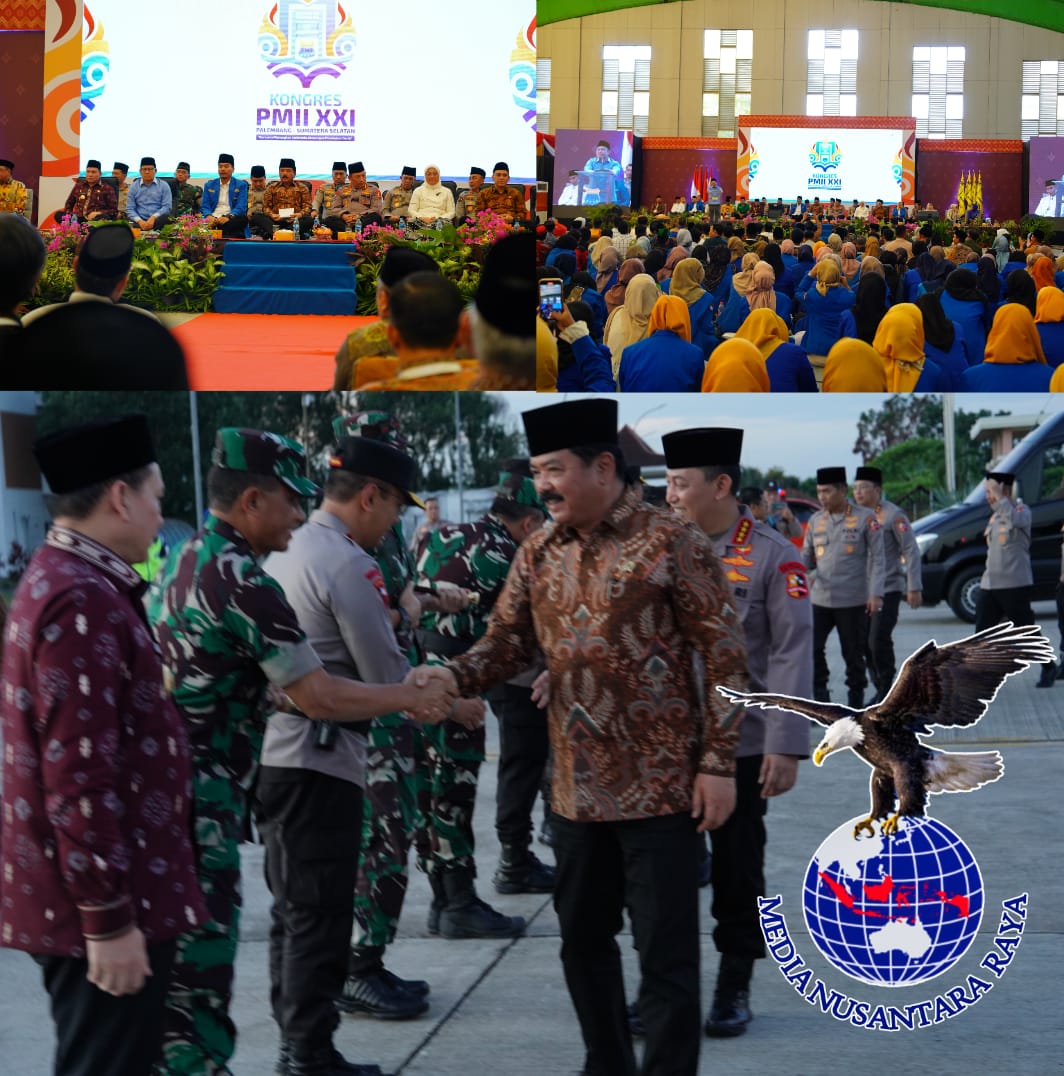 Pangdam II/Sriwijaya Dampingi Menkopolhukam dan Kapolri Hadiri Kongres PMII Ke-XXI Di Kota Palembang