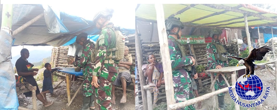 Satgas Yonif Raider 323/Buaya Putih Kostrad Bantu Ekonomi Warga Gulabut Papua