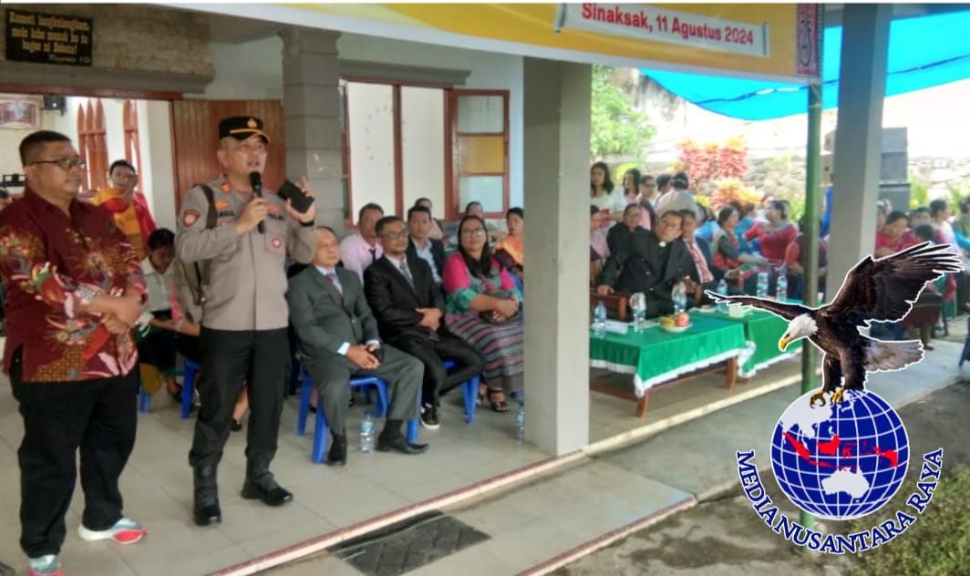 Kapolsek Serbalawan Hadiri Pesta Pembangunan Gereja HKBP Ebenezer: Ajak Jaga Toleransi dan Iklim Politik Sejuk Jelang Pilkada 2024