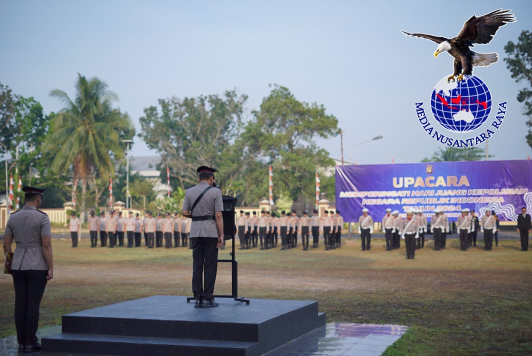 Polres OKI Gelar Upacara Hari Juang Polri 2024 di Halaman Mapolres OKI