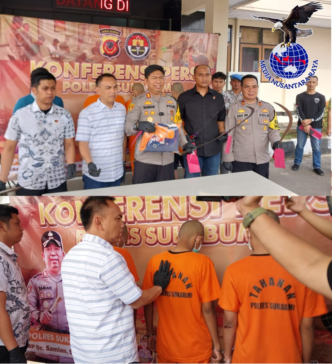 Polres Sukabumi Berhasil Tangkap Sembilan Anggota Geng Motor yang Terlibat Perencanaan Duel