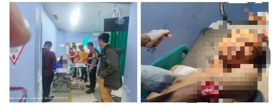 POLSEK CILEUNGSI CEK TKP TERKAIT TINDAK PIDANA PERCOBAAN PENCURIAN YANG AKIBATKAN KORBAN LUKA