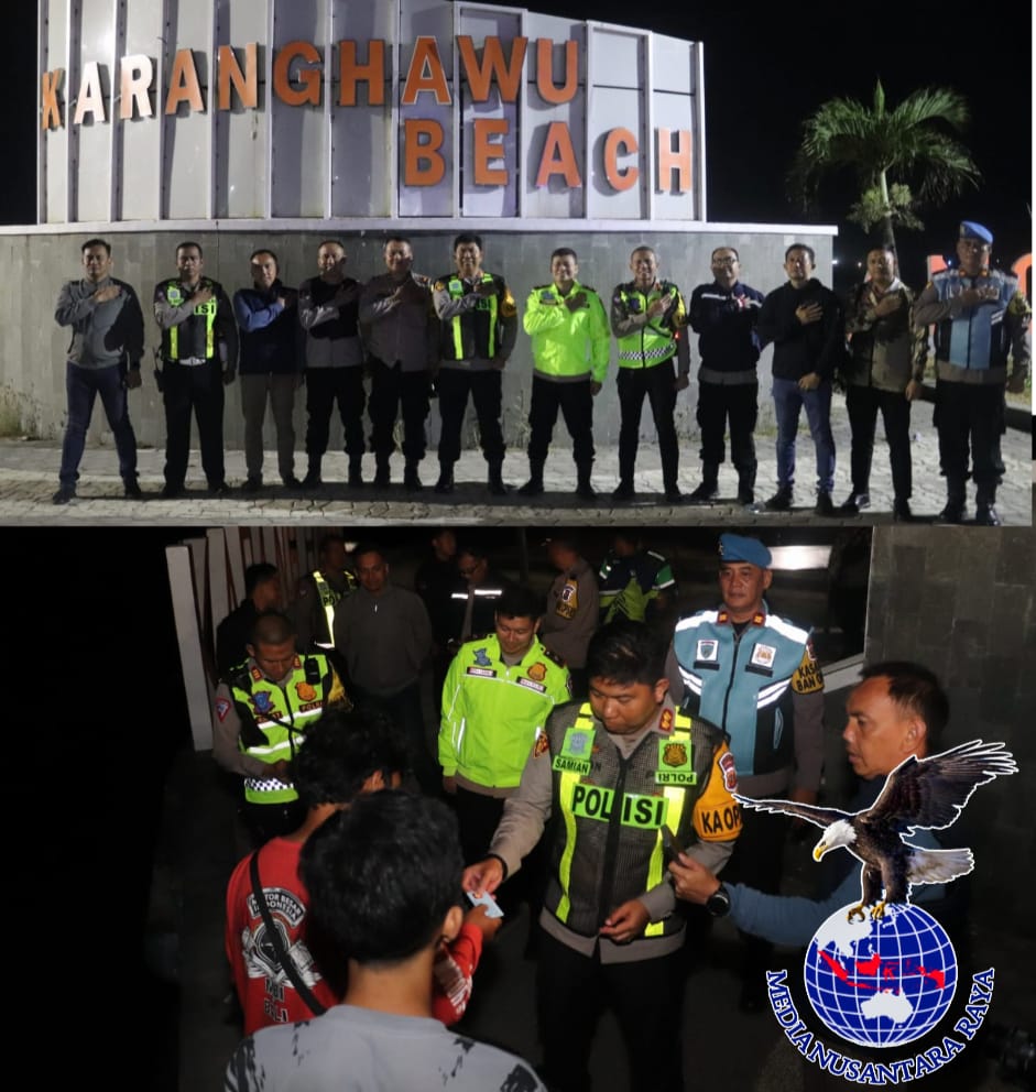 Ratusan Personel diterjunkan Patroli Malam Skala Besar Polres Sukabumi Antisipasi Gangguan Kamtibmas