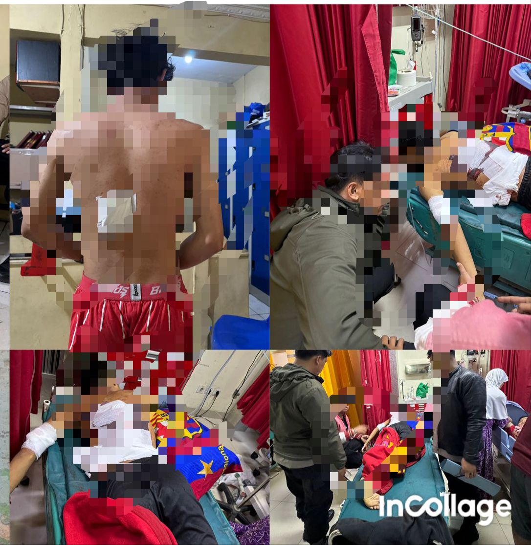 Polsek Cibungbulang cek olah TKP Dugaan Korban Penganiayaan Dengan Luka Bacok