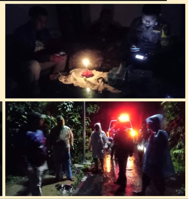 POLSEK TAMANSARI BERSAMA INSTANSI TERKAIT CEK TKP POHON TUMBANG/ROBOH MENIMPA RUMAH WARGA MASYARAKAT AKIBAT MUSIBAH BENCANA ALAM