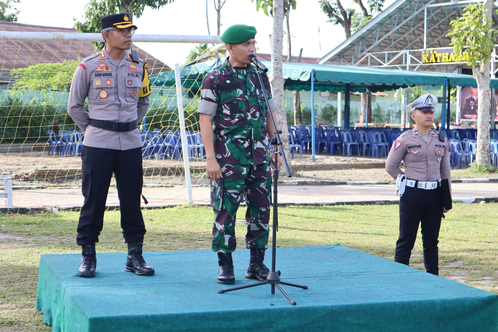 Apel Bersama, Polres Dairi dan TNI Siap Amankan Pilkada Dairi 2024.