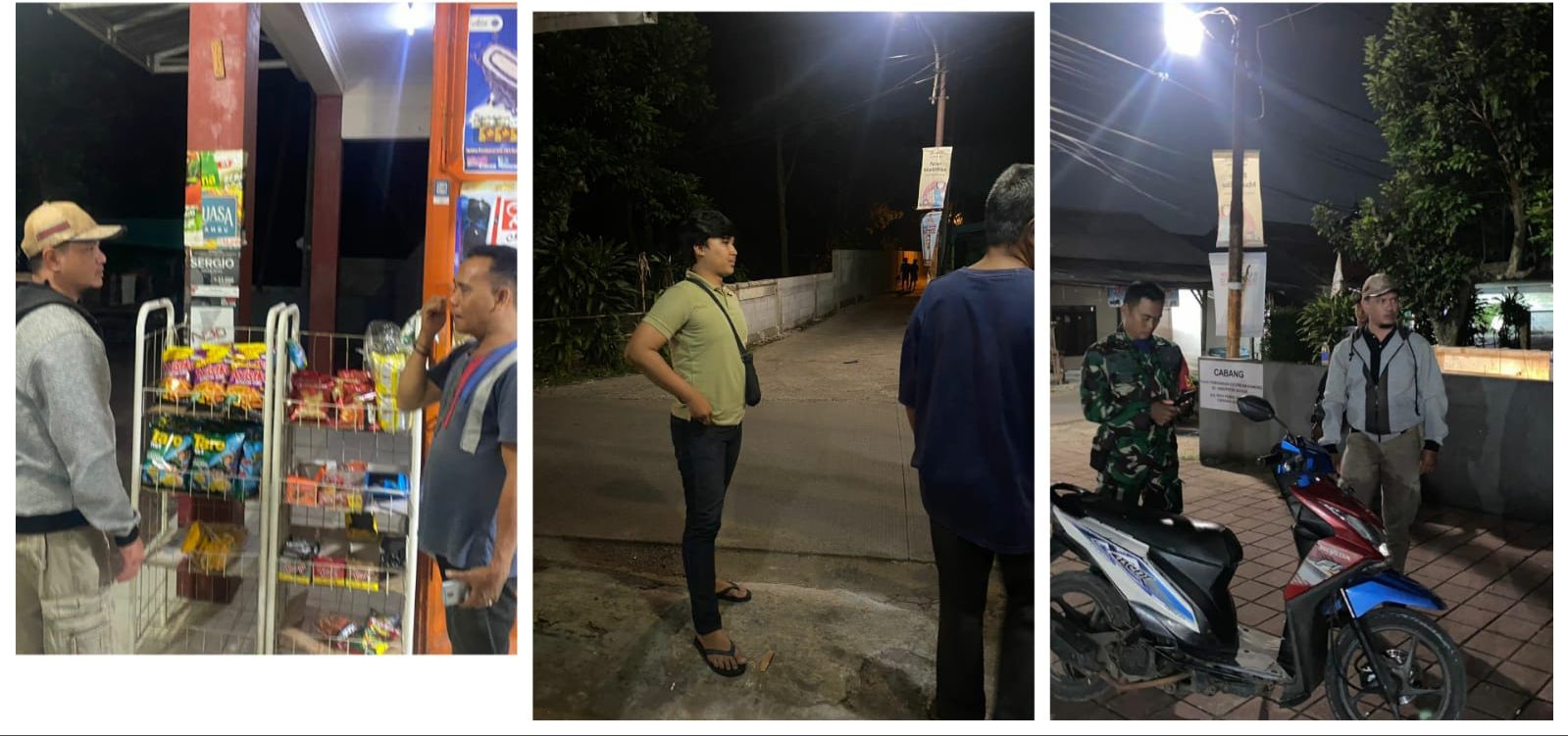 POLSEK CIBINONG CEK LOKASI TKP ADANYA PENCURIAN HELM DIDUGA DUA ORANG PELAJAR DAN TINGGALKAN MOTORNYA