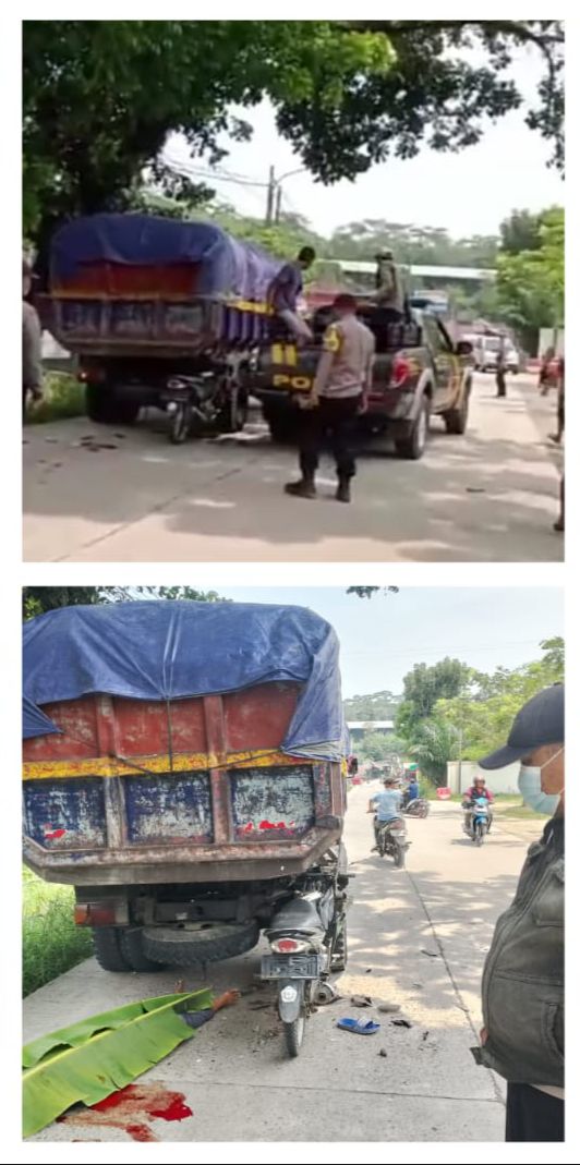 POLSEK JASINGA BERSAMA UNIT LAKA LANTAS POLRES BOGOR LAKUKAN INVESTIGASI TERKAIT KECELAKAAN LALU LINTAS YANG MENELAN KORBAN SATU ORANG MENINGGAL DUNIA