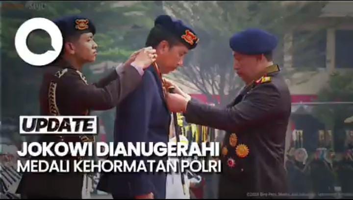 Jokowi Dianugerahi Medali Kehormatan Loka Praja Samrakshana Polri
