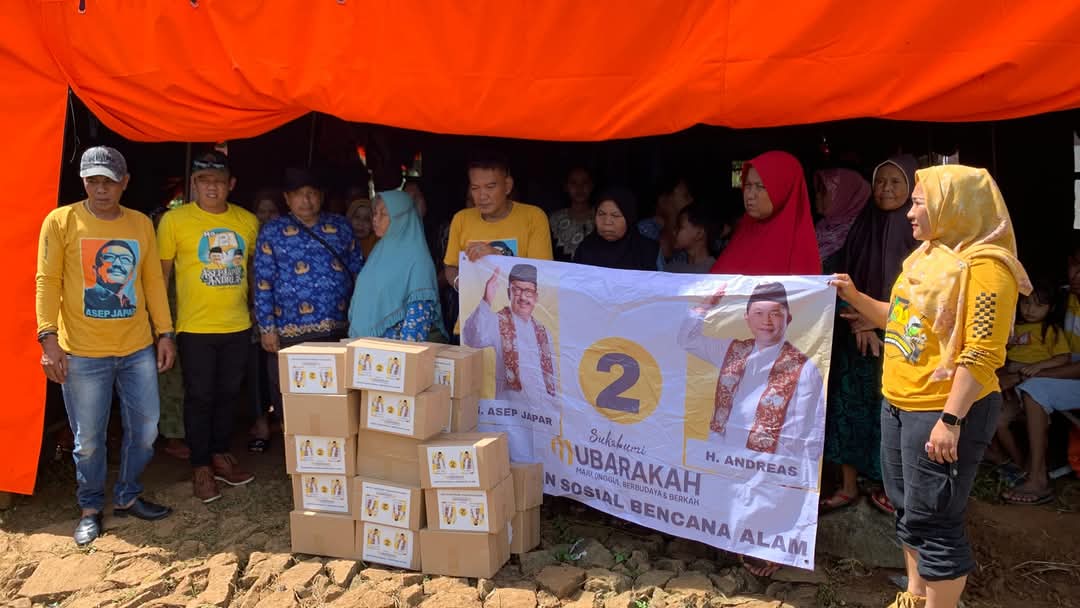Tim Relawan AA Kordapil 6 Salurkan Bantuan Bupati Sukabumi Terpilih untuk Korban Banjir dan Pergerakan Tanah