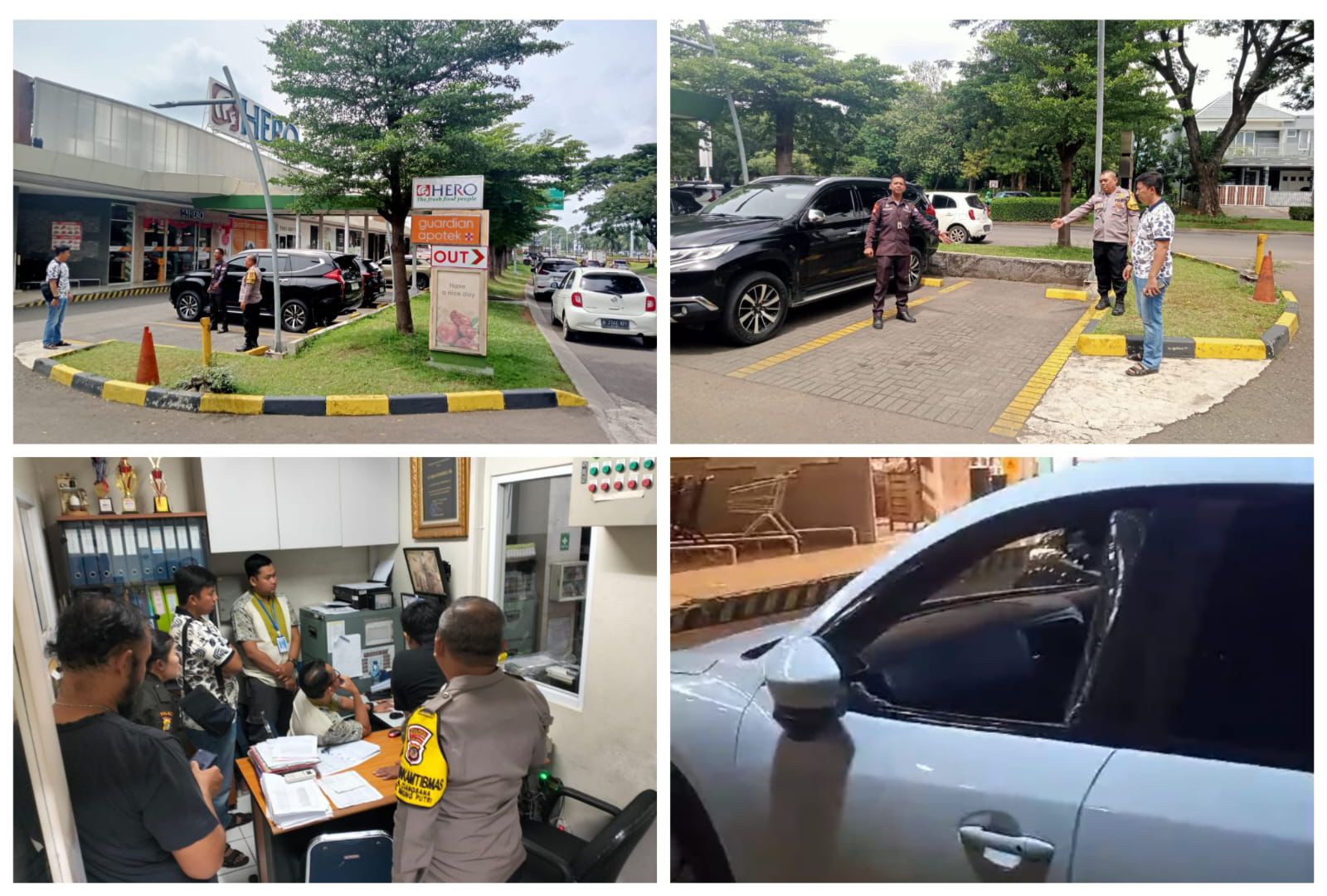 Polsek Gunung Putri Bersama Team Inafis Cek TKP Pecah Kaca Perumahan Kota Wisata Kecamatan Gunung Putri