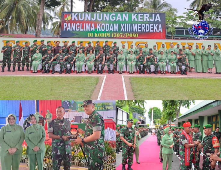 Dandim 1307/Poso Sambut Hangat Kunjungan Kerja Panglima Kodam XIII/Mdk, Mayjen TNI Suhardi, S.I.P