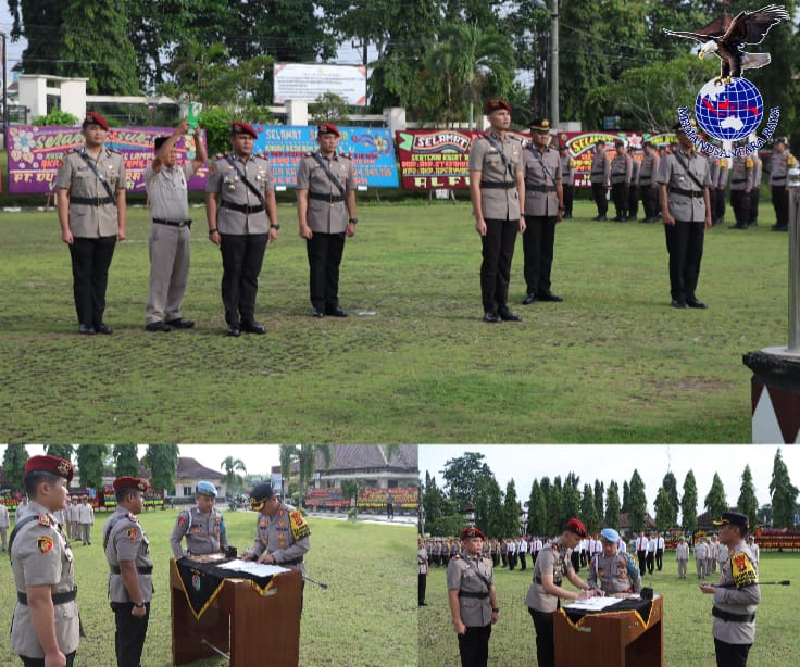 Kapolres Lampung Utara Pimpin Sertijab 2 Kasat dan 1 Kapolsek