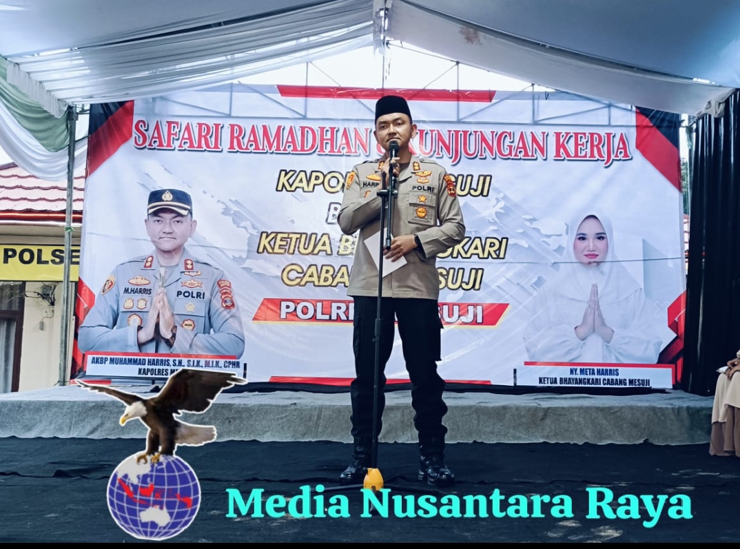 Kapolres Mesuji Bersama Ketua Bhayangkari Gelar Safari Ramadhan dan Satunan Anak Yatim