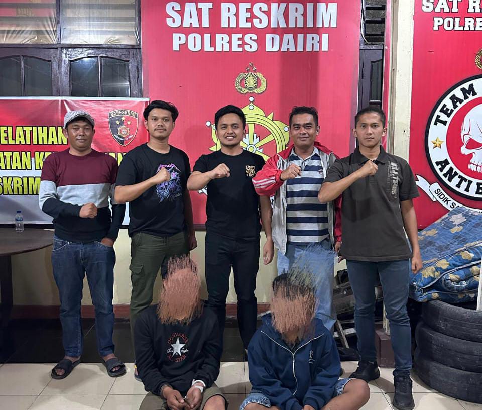 Sat Reskrim Polres Dairi Berhasil Amankan 2 Tersangka Kasus Curanmor, 1 Tersangka Diberikan Tindakan Tegas Terukur
