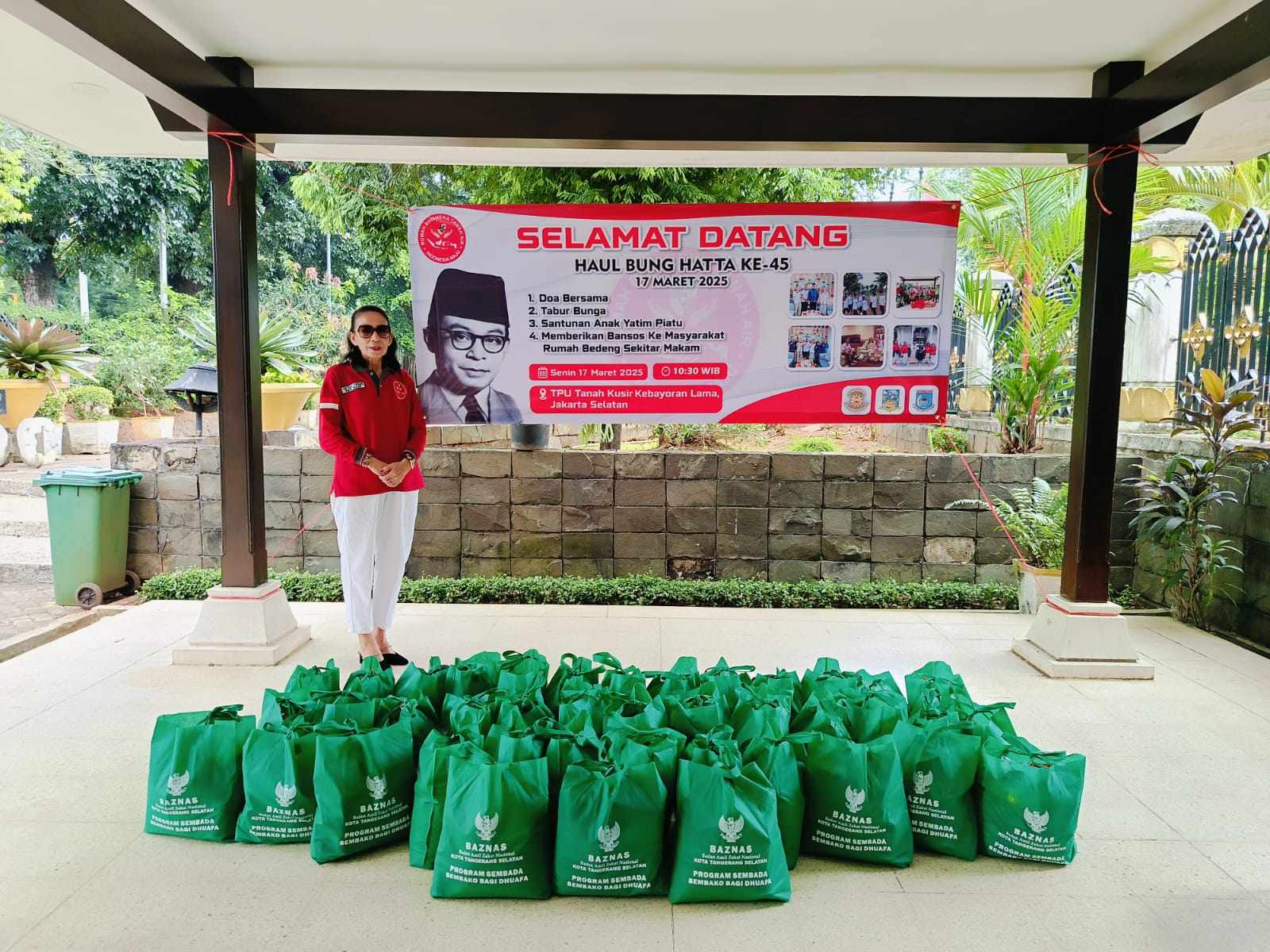 Yayasan RBTI Salurkan Bantuan Sembako dan Santunan Anak Yatim di Hari Haul Bung Hatta ke-45