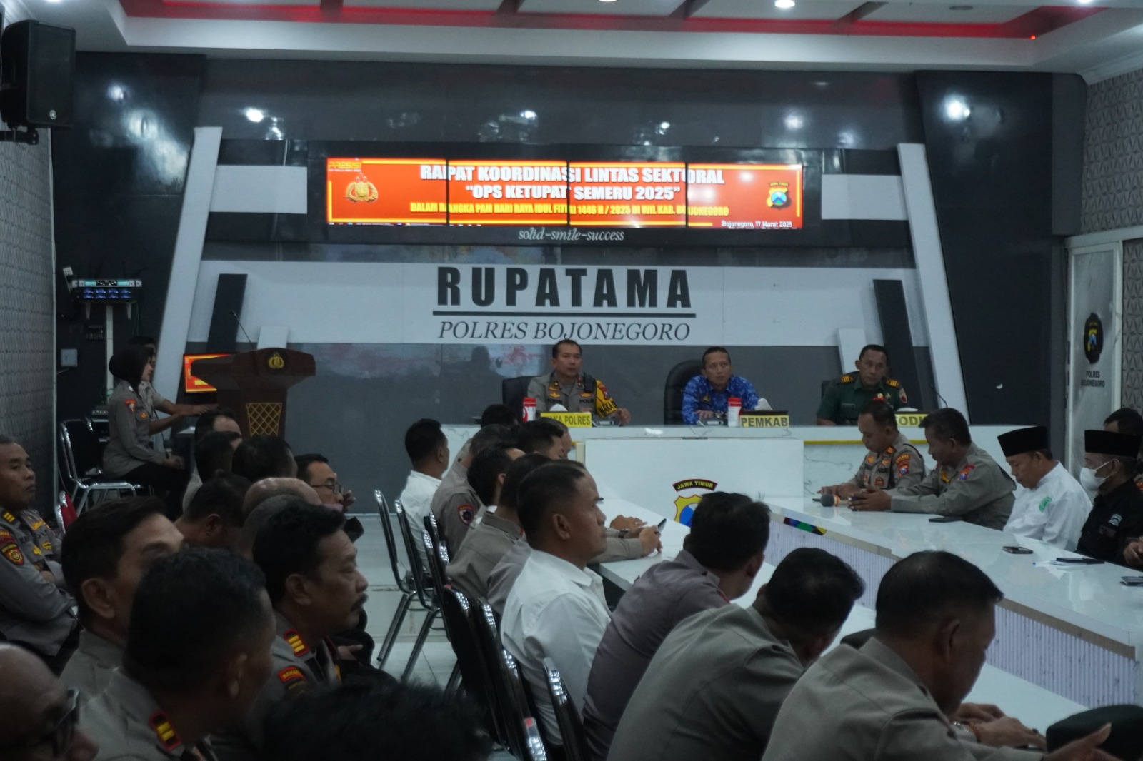 Polres Bojonegoro Gelar Rakor Lintas Sektoral Operasi Ketupat Semeru 2025