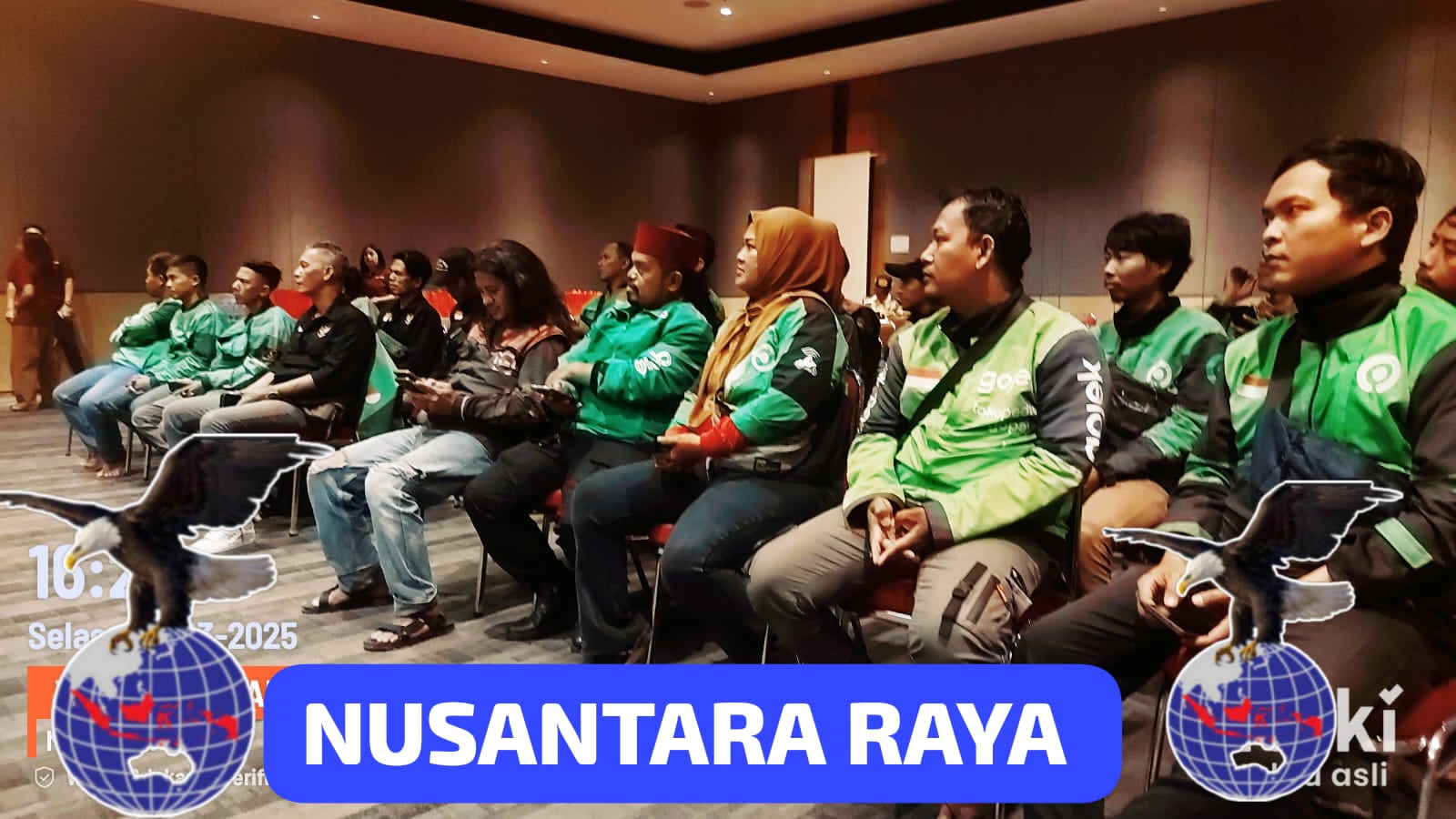 Polsek Cikarang Selatan Bersama Menejemen Lippo Cikarang Giat Sosialisasi Tertib Berlalulintas Kepada  Ojek Online 